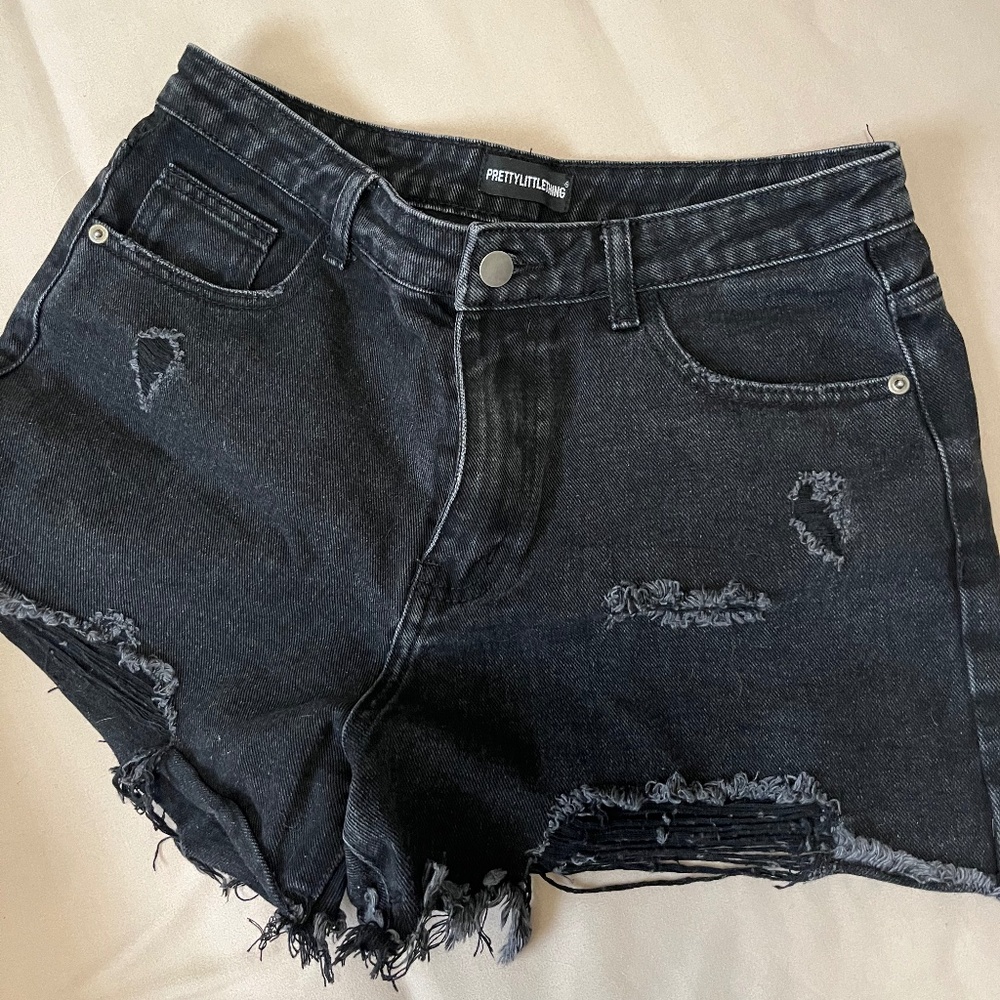 PLT Distressed Denim Shorts